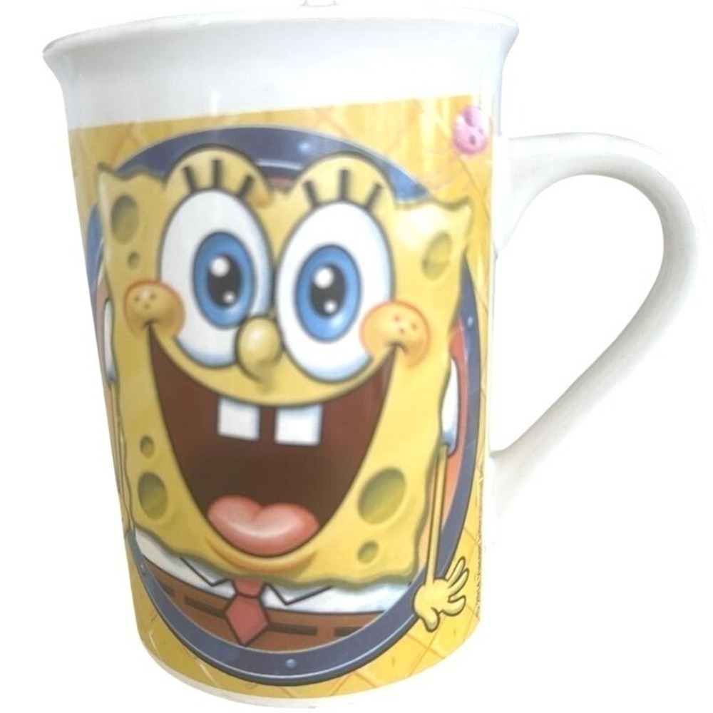 Vintage SpongeBob SquarePants Coffee Mug Yellow 2014 Viacom
